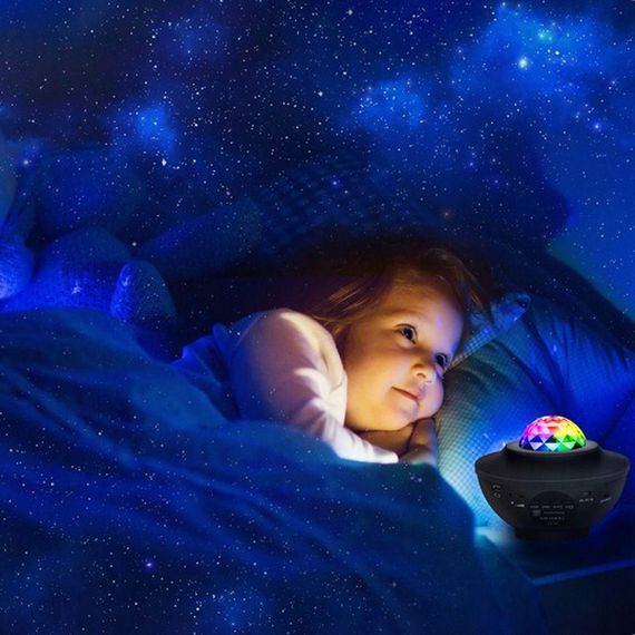 Ночник проектор звездного неба от USB, с колонкой и пультом / Светильник с блютуз колонкой / Ночник в комнату | Зображення 5