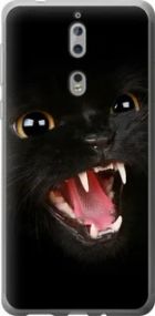 Чехол на Nokia 8 Чёрная кошка из силикона FCh_048293