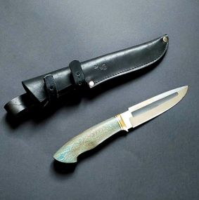 Ніж ручної роботи зі сталі Х12МФ. Чехол