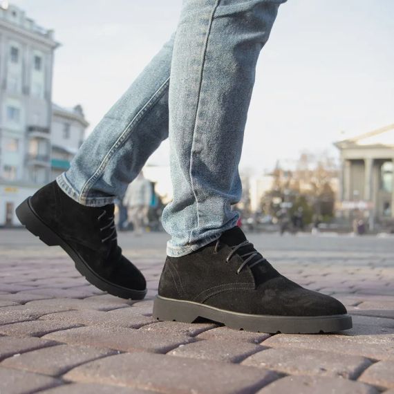 Замшеві зимові черевики для чоловіків із хутром 41 розмір | Зображення 1