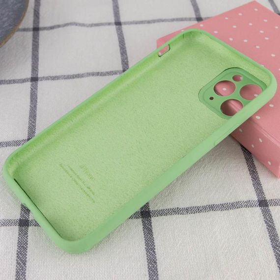 Чехол Silicone Case Full Camera Protective (AA) для Apple iPhone 12 Pro (6.1") Мятный / Mint | Зображення 1