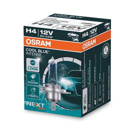 Галогеновая лампа OSRAM H4 64193CBN 12V 60W P43t Cool Blue Intense Next Gen +100% (1 шт) | Зображення 1