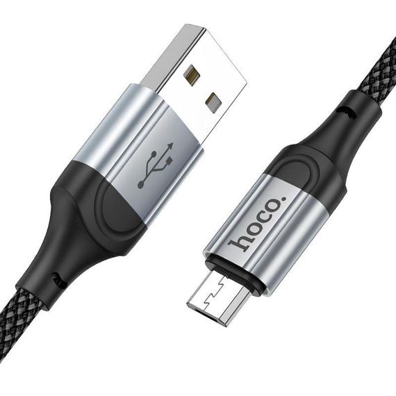 Дата кабель Hoco X102 Fresh USB to MicroUSB (1m) Black | Зображення 2