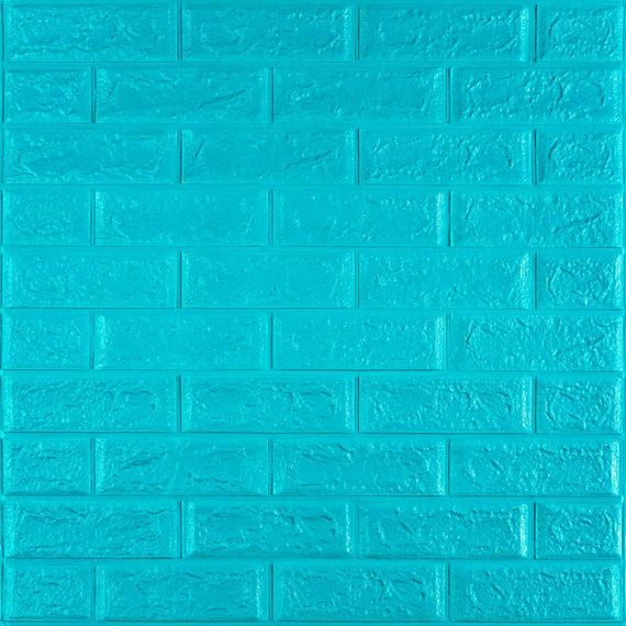 3D панель самоклеющаяся 700х770х5мм кирпич Бирюза (002-5) SW-00000084