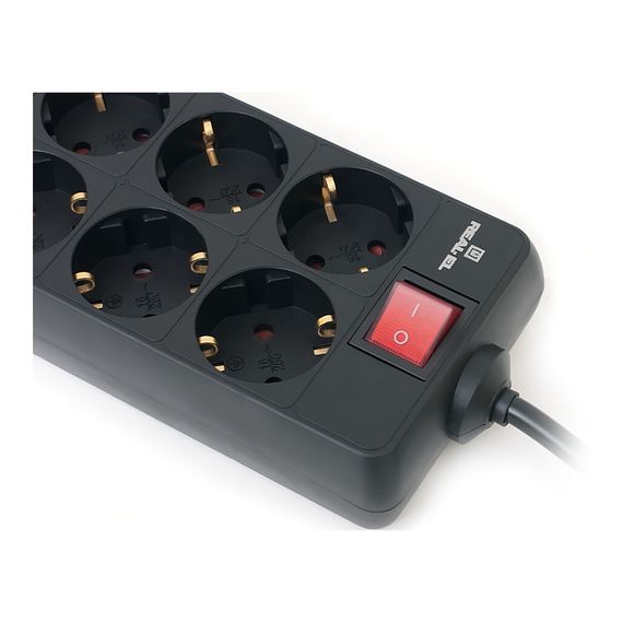 Мережевий фільтр живлення REAL-EL RS-8 Protect 5m, black (EL122300024) | Зображення 2