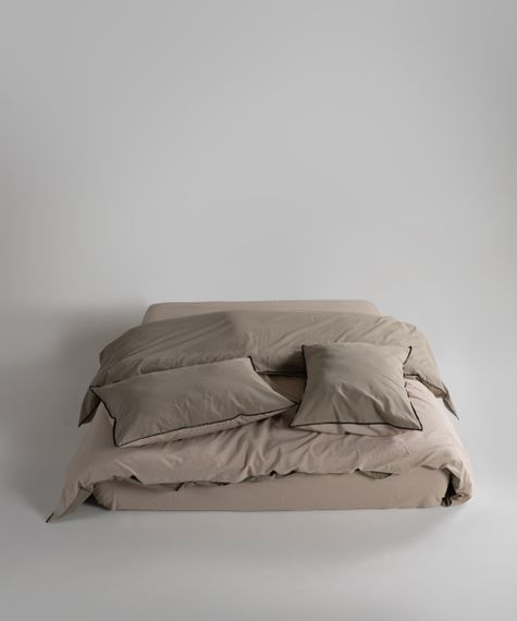 Постельное белье Limasso Stonewashed Essualte 200 х 220 см Oxford Tan - Akdeniz Yesili | Зображення 2