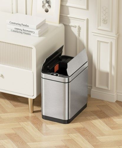 Відро для сміття сенсорне прямокутне Koer TC-020112-02 12 л нержавійка (KR5582) | Зображення 2