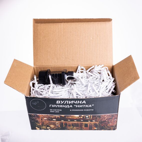 Гірлянда Різдвяна фея вулична 50 м 500 LED білий провід Жовтий CF500L50MWY | Зображення 4