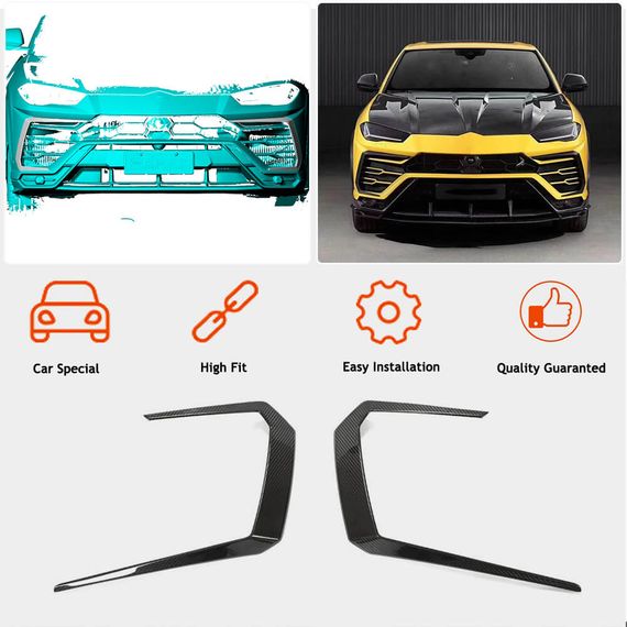 Накладки Flap на Передний Бампер (Dry Carbon) для Lamborghini Urus 2018- гг | Зображення 1
