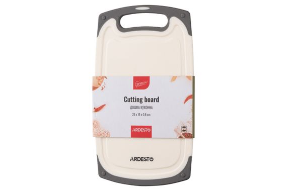 Дошка кухонна ARDESTO  Gemini, 25*15*0,8 см, пластик (AR1425BG)