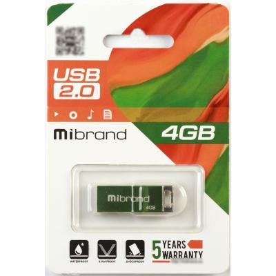 USB флеш накопичувач Mibrand 4GB Сhameleon Light Green USB 2.0 (MI2.0/CH4U6LG) (MI2.0/CH4U6LG) | Зображення 1