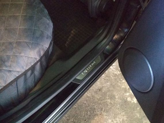 Накладки на пороги Flexill (4шт, нерж) Exclusive для Opel Vectra C 2002-2008 років | Зображення 1