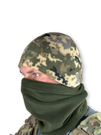 Флісова тепла шапка TTX Fleece, Піксель