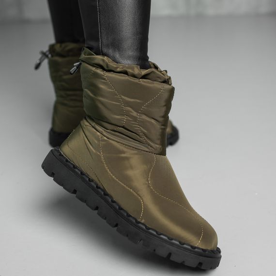 Ботинки дутики женские Fashion Molly 3878 40 размер 255 см Оливковый | Зображення 6