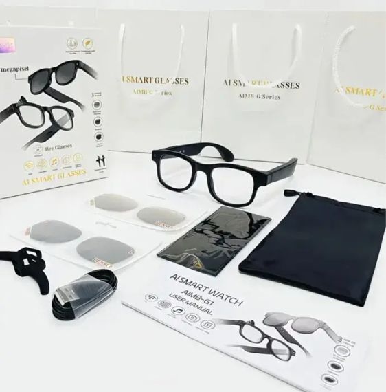 Умные фотохромные очки с камерой 8MP, видеозаписью и встроенным чатом GPT AI Smart Glasses AIMB-G1 | Зображення 2