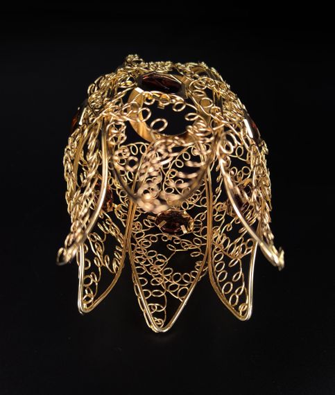 Плафон патрон E27 222-gd 8х11х14 см золотистий | Зображення 4