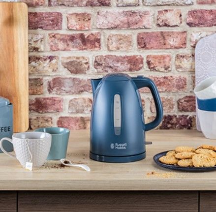 Чайник Russell Hobbs 21274-70 Textures Grey, 2400 Вт, 1,7 л, откидная крышка, серый (21274-70) | Зображення 1