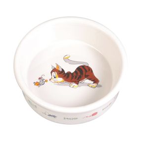 Миска Trixie для котів малюнок з котом і мишкою керамічна 12 см 200 мл