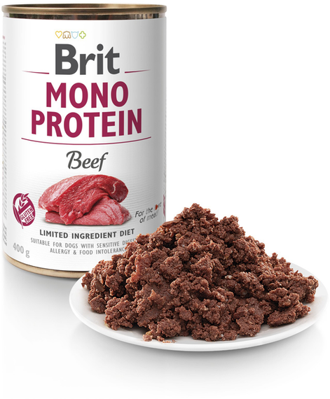Вологий корм консерва Brit Mono Protein для дорослих собак, яловичина 400г | Зображення 2
