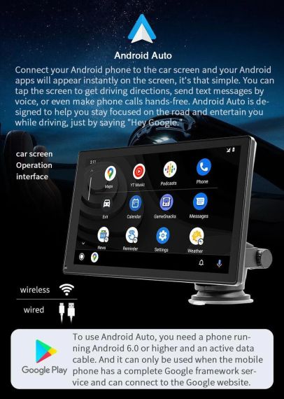 Портативний автомобільний MP5-програвач із 9-дюймовим сенсорним екраном, підтримкою Apple CarPlay та Android Auto | Зображення 8