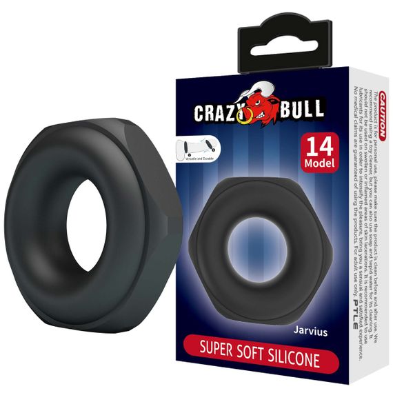 Ерекційне кільце Crazy Bull №14 - Jarvius super soft silicone, BI-210358 Sex Aura