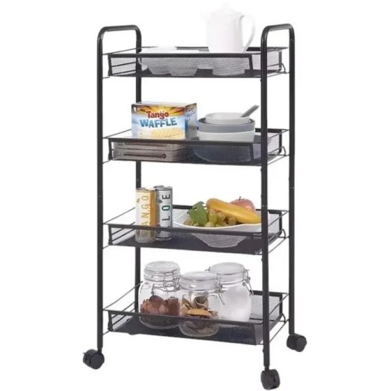 Етажерка органайзер 4-х ярусна на коліщатках | Зображення 2
