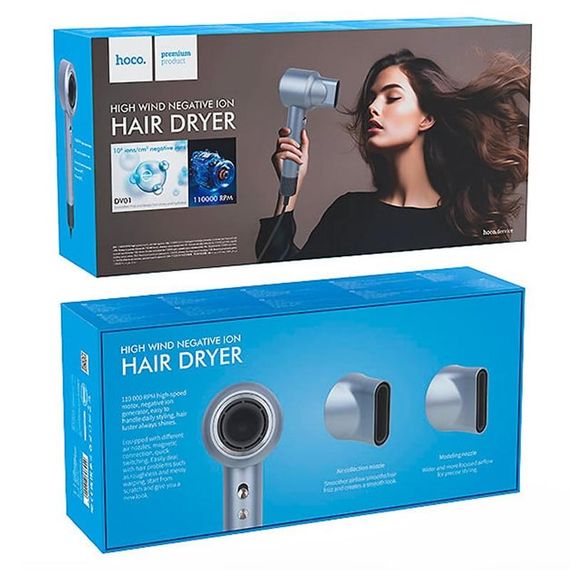 Фен для волосся Hoco DAR01 Ion Care (1400W) White | Зображення 1