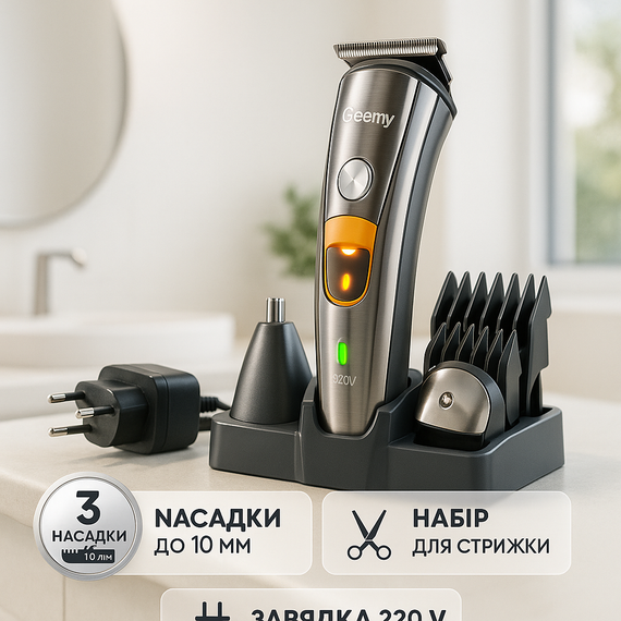 Машинка для стрижки акумуляторна з керамічними ножами Pro, Професійна акумуляторна машинка Акумулятор TL-62