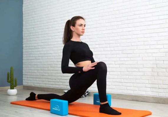 Блок для йоги PowerPlay 4006 Yoga Brick Синій (PP_4006_Blue_Yoga_Brick) | Зображення 1