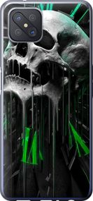Чехол на Oppo Reno 4 Z Череп-часы "4100u-2278-17620"
