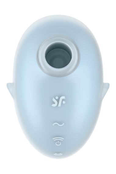 Вибратор вакуумный стимулятор Satisfyer Cutie Ghost, голубой, 9.1 см Sex Aura | Зображення 2