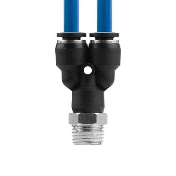 Цангове з'єднання Y-подібне для поліуретанових та ін. шлангів 6*6 мм, 1/4“ зовн. різьба INTERTOOL PT-2376 | Зображення 3