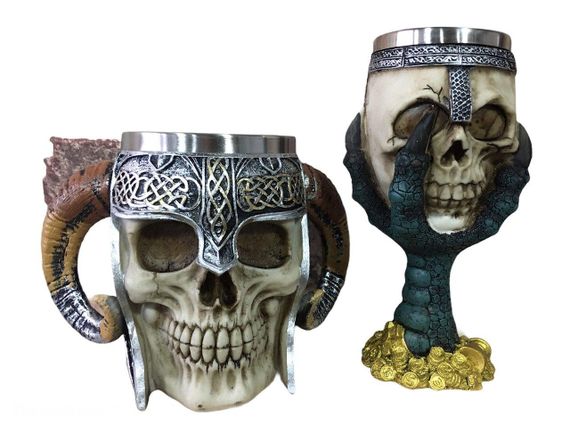 Подарунковий набір Чашка Келих 3D 1927 Череп Лапа Дракона Подарунок | Зображення 1