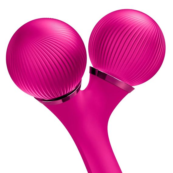 Електронний ультразвуковий ролик для обличчя та тіла GESKE Sonic Facial&Body Roller 4в1 magenta, Малиновий | Зображення 4