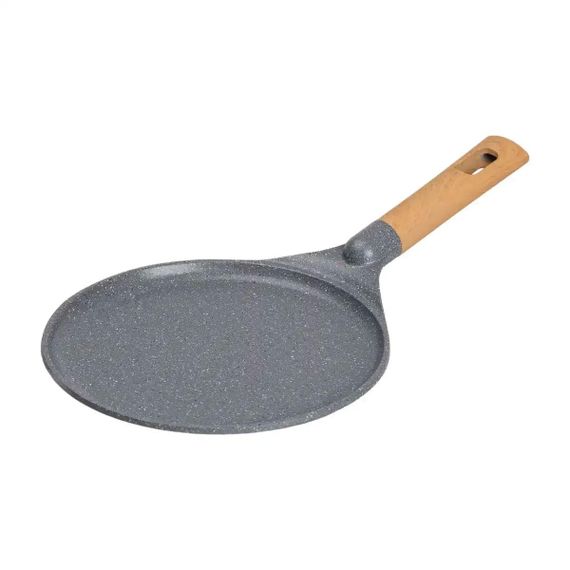 Алюмінієва сковорода для млинців з мармуровим антипригарним покриттям Ø 24 см, товсте дно MGC сірий HP-4-428G