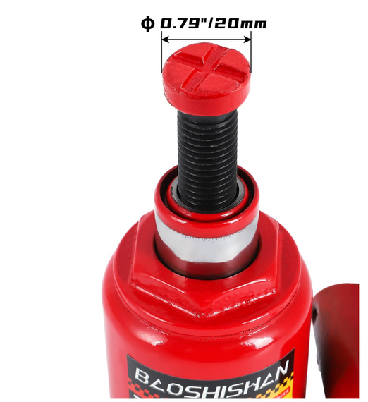 Домкрат BAOSHISHAN 3 тонни з двома штовхачами, діапазон підйому від 6-1/2" до 16-1/2", портативний гідравліч | Зображення 3