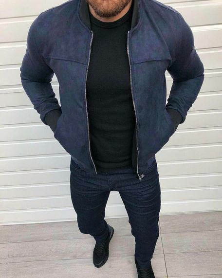 Бомбер замшевий графіт S XL | Зображення 7