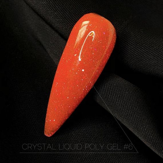 Светоотражающий жидкий полигель Crooz Crystal 06 (коралловый) 15мл | Зображення 1