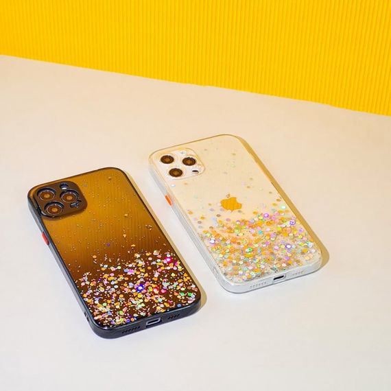 Чохол для Apple Iphone 12 Pro Max білий з блискітками | Зображення 1