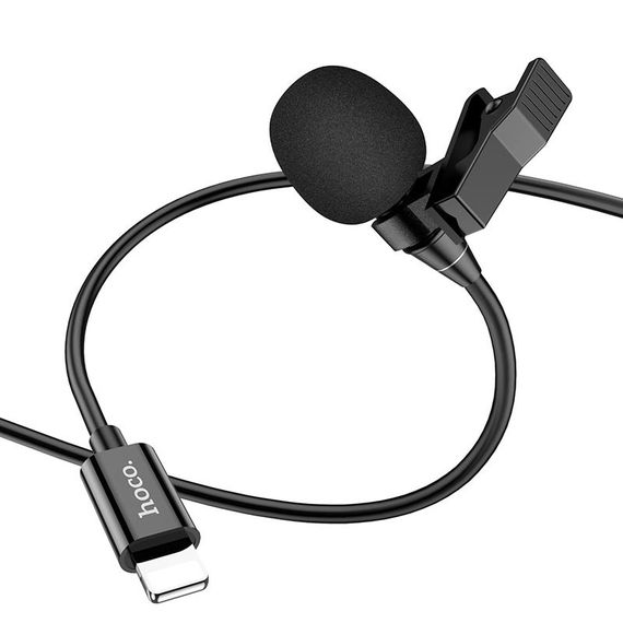 Микрофон петличный Hoco L14 Lightning (2m) Black | Зображення 4