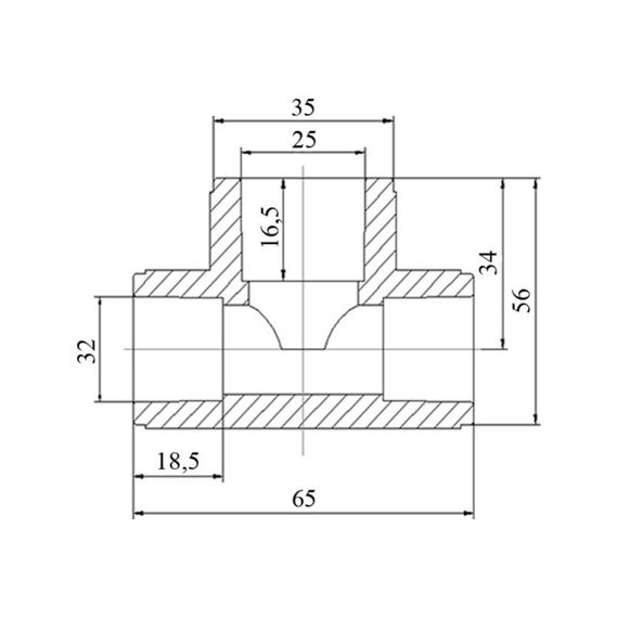 Трійник PPR Blue Ocean 32х25х32 редукційний SD00009211 | Зображення 1