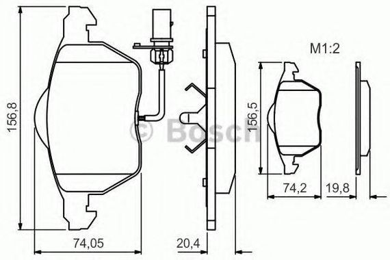 Колодка гальм. диск. AUDI A4, A6, SKODA SUPERB, VW PASSAT передн. (вир-во Bosch) BOSCH 0986495241 на VW PASSAT Variant (3B5)