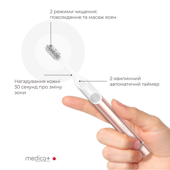 Звукова зубна щітка MEDICA+ ProBrush 7.0 Compact (Pink) | Зображення 5