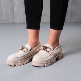 Броги женские Fashion Cann 3754 39 размер 25 см Бежевый