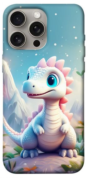 Чохол з картинкою Білий дракоша для Apple iPhone 15 Pro Max (6.7")