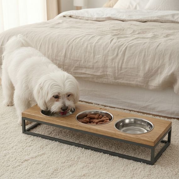 Миски на подставке для котов и маленьких собак Hollky Base Bar (3 × 0,45 л) Bar-54187-GRNT | Зображення 9