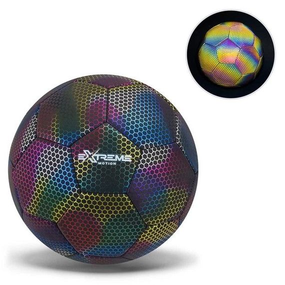Мяч футбольный FB25686 №5, PU 380 гр, светооотражающий (6900069435864) | Зображення 1