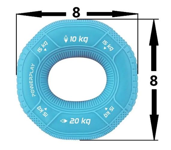 Еспандер кистьовий силіконовий PowerPlay PP-4331 Hand Grip Light 10-15-20 кг Блакитний (PP_4331_Blue_(10-15-20)) | Зображення 3