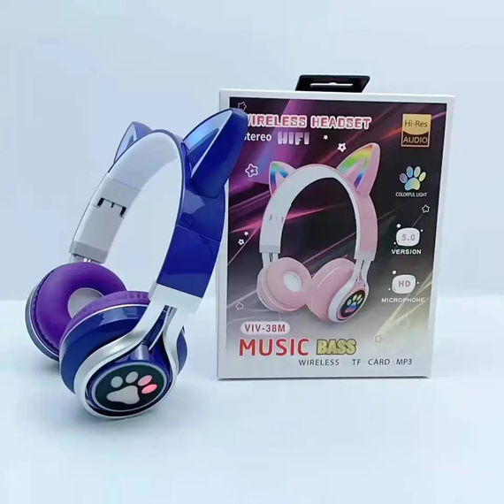 Бездротові Bluetooth-навушники з вушками з LED-підсвіткою | Зображення 2