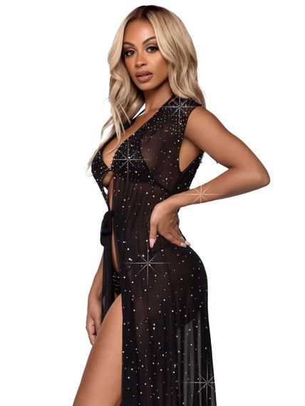 Пеньюар сексуальний із стразами напівпрозорий Leg Avenue Shine With Me, розмір O/S sexstyle | Зображення 4